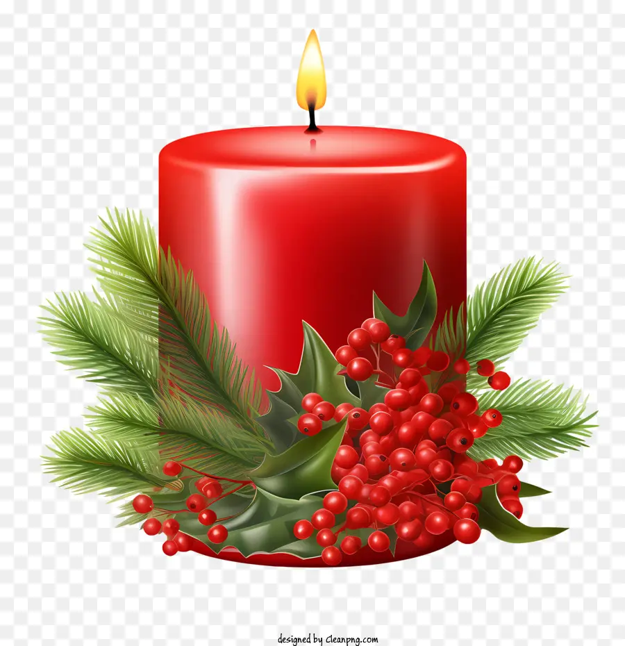 شمعة عيد الميلاد，الشموع الحمراء PNG