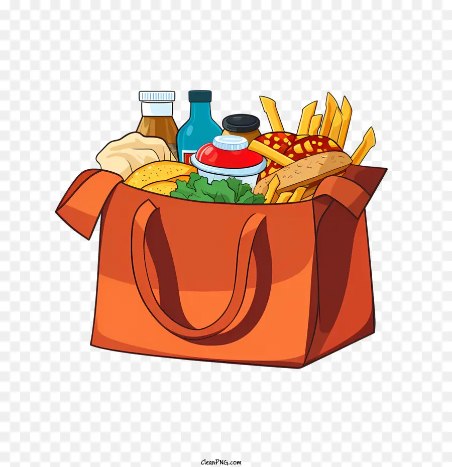 حقيبة توصيل الطعام，الخبز PNG