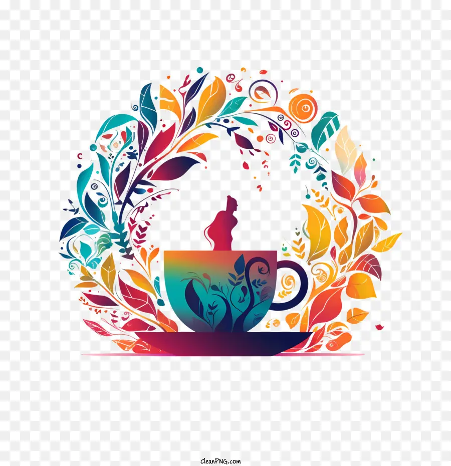 الدولية الشاي اليوم，الملونة PNG
