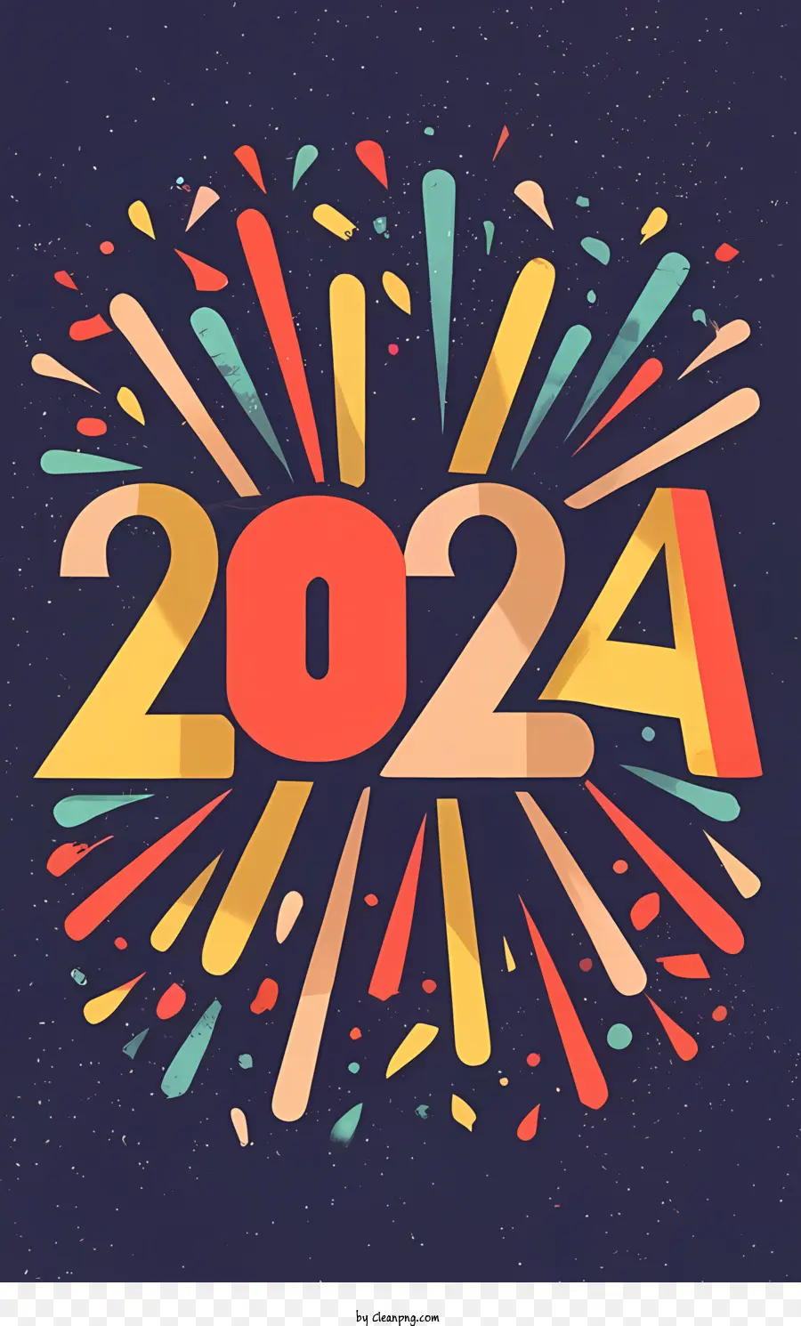 2024 سنة جديدة سعيدة，سنه جديده PNG