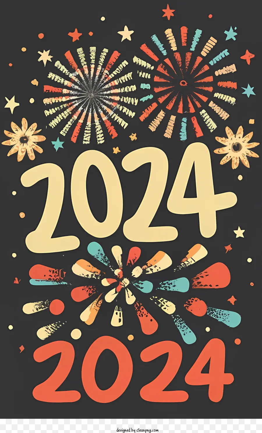 2024 سنة جديدة سعيدة，عام جديد سعيد 2023 PNG