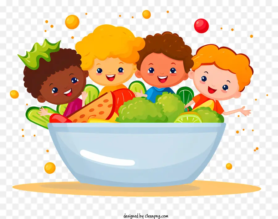 الأطفال يأكلون الخضار，طعام صحي للأطفال PNG