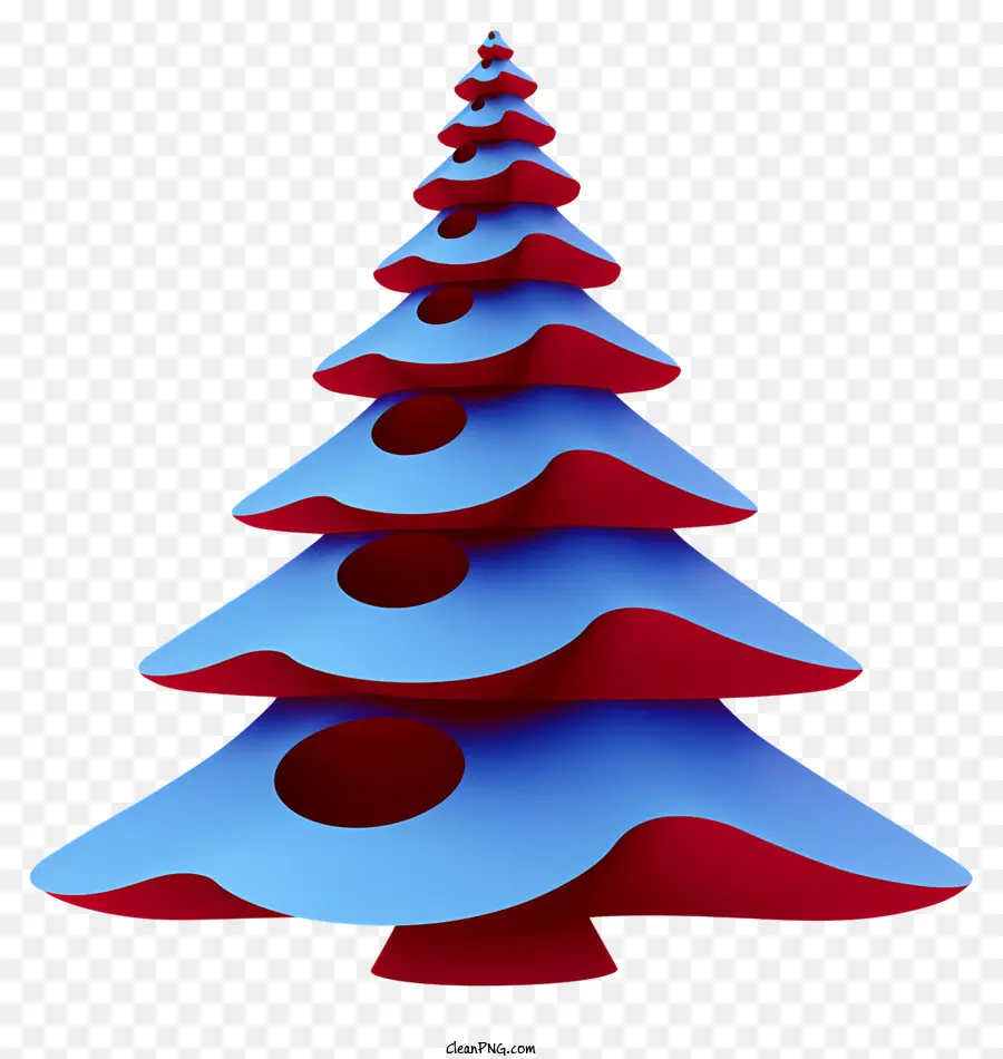 رأسا على عقب شجرة عيد الميلاد，شجرة عيد الميلاد الزرقاء والأحمر PNG