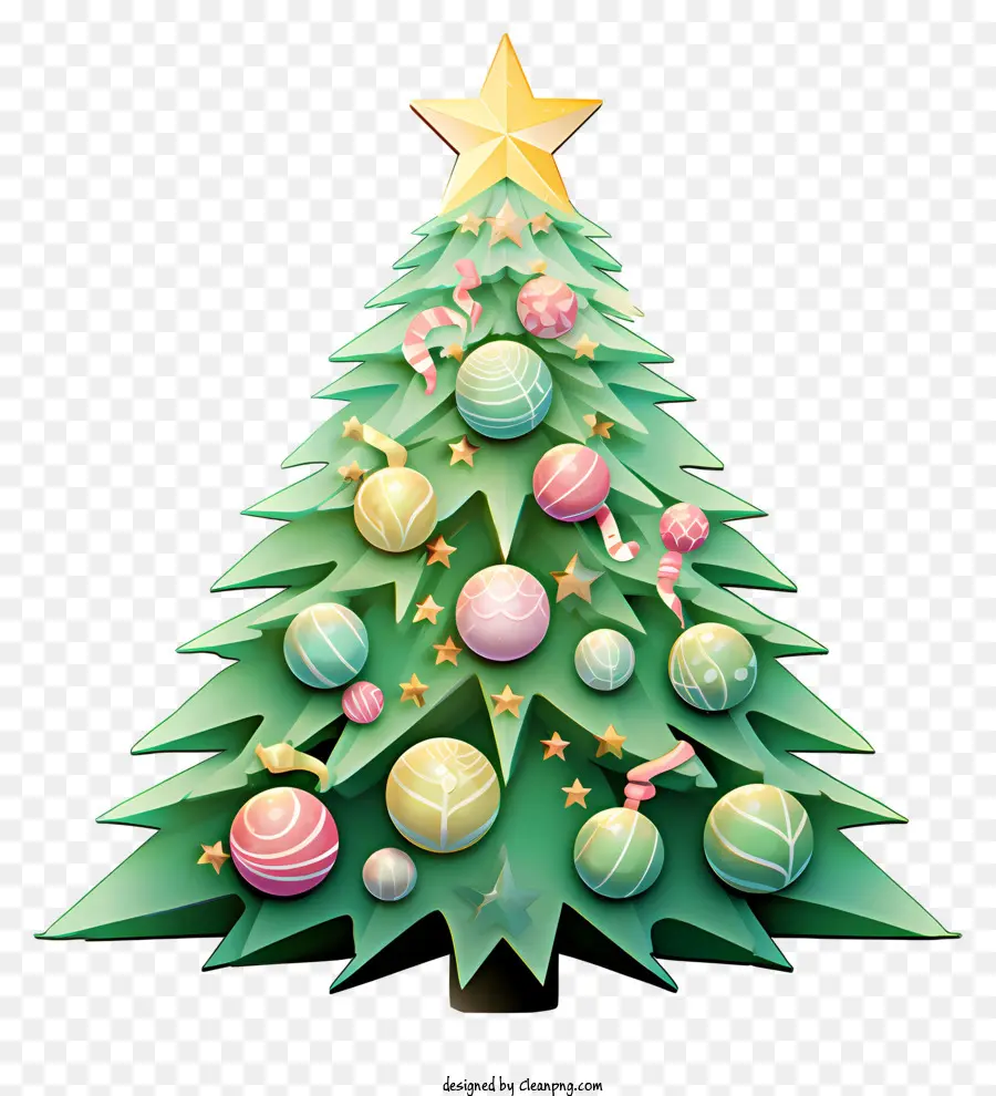 زينة شجرة عيد الميلاد，رموز العطلات الاحتفالية PNG