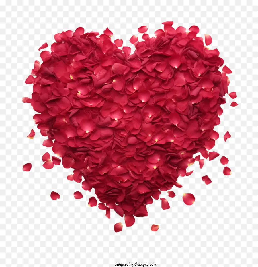 بتلات الورد قلب，الحب PNG