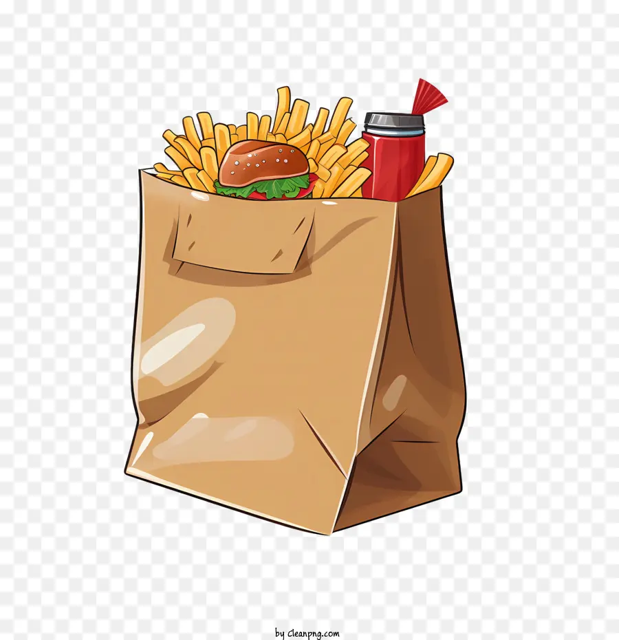 حقيبة توصيل الطعام，البطاطس المقلية PNG