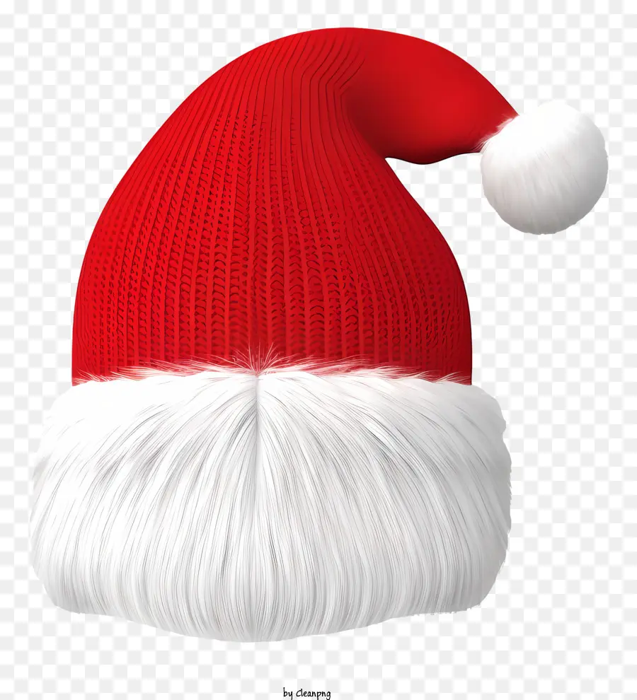 قبعة سانتا المحبوكة，قبعة سانتا الحمراء والأبيض PNG