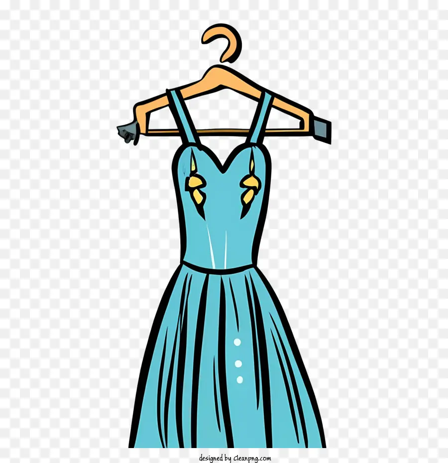 فستان الكرتون，فستان أزرق PNG