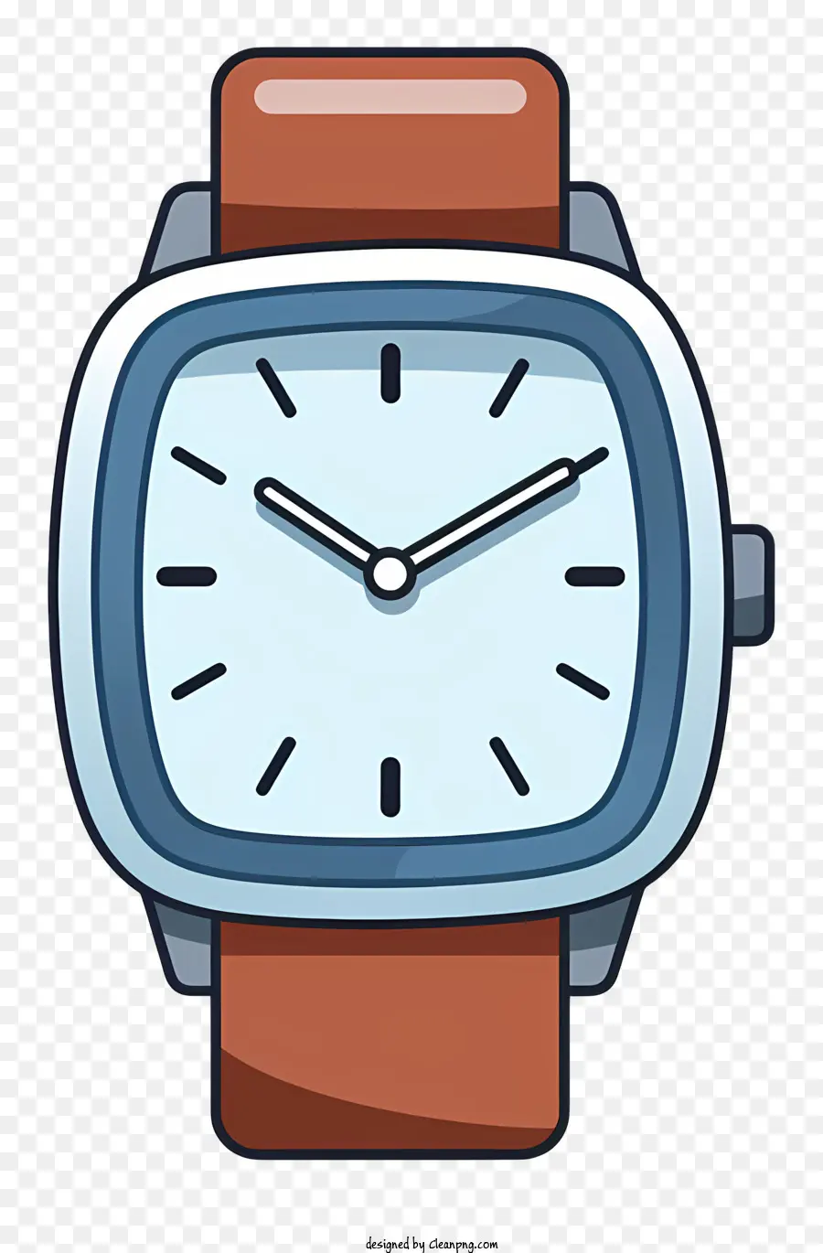 ساعة براون，ساعة حزام جلدية PNG