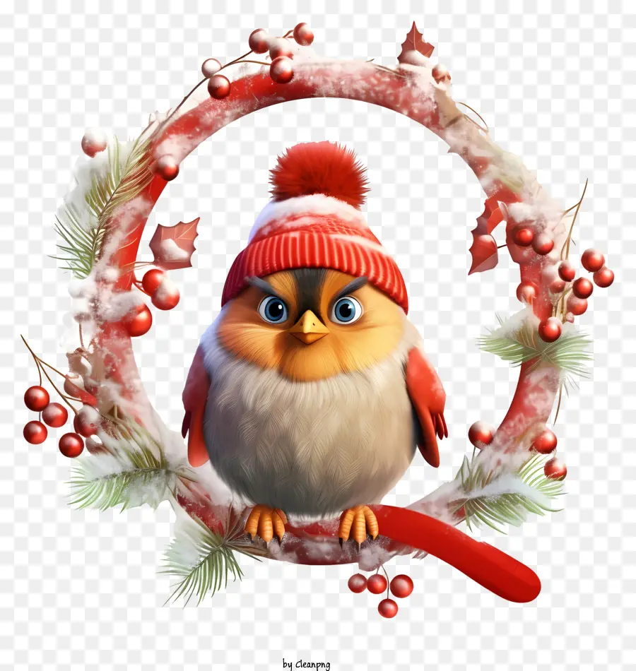 توضيح طائر عيد الميلاد，طائر أحمر وأبيض PNG