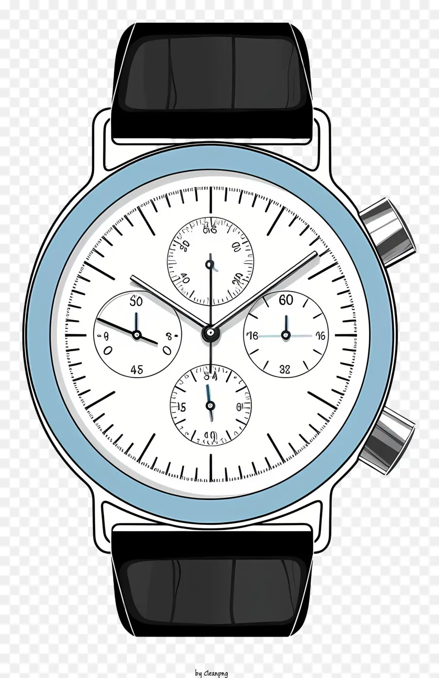 الساعة الزرقاء والأبيض，ساعة حزام جلدية PNG
