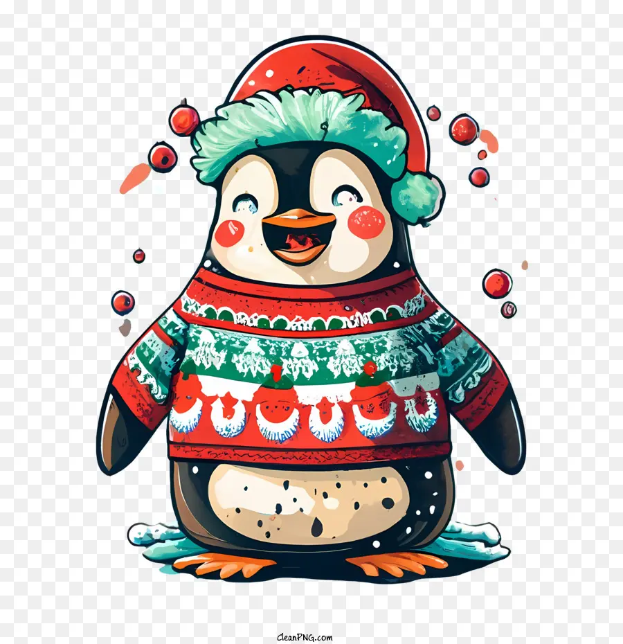 عيد الميلاد البطريق，البطريق السعيد PNG