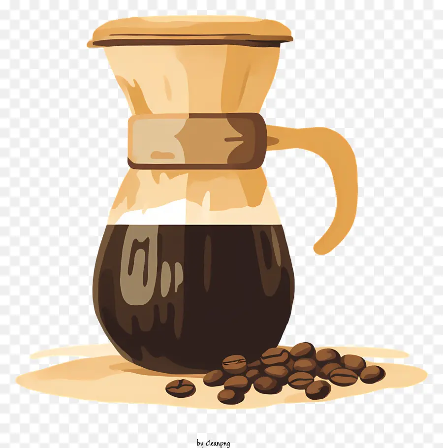 صب وعاء القهوة，مقهى PNG