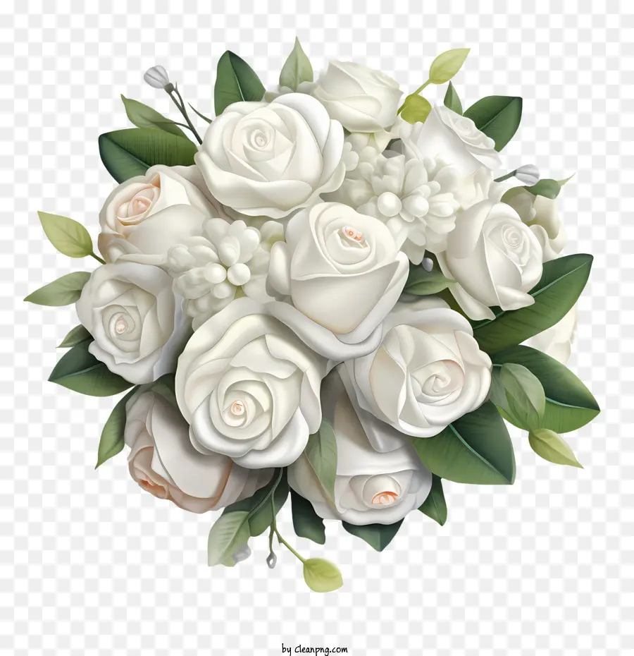 زهرة وردة بيضاء，الورود البيضاء PNG