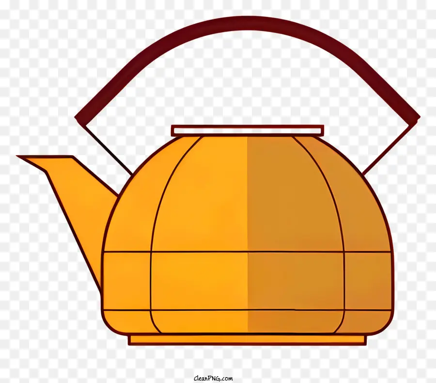 الأصفر إبريق الشاي，خلفية سوداء PNG