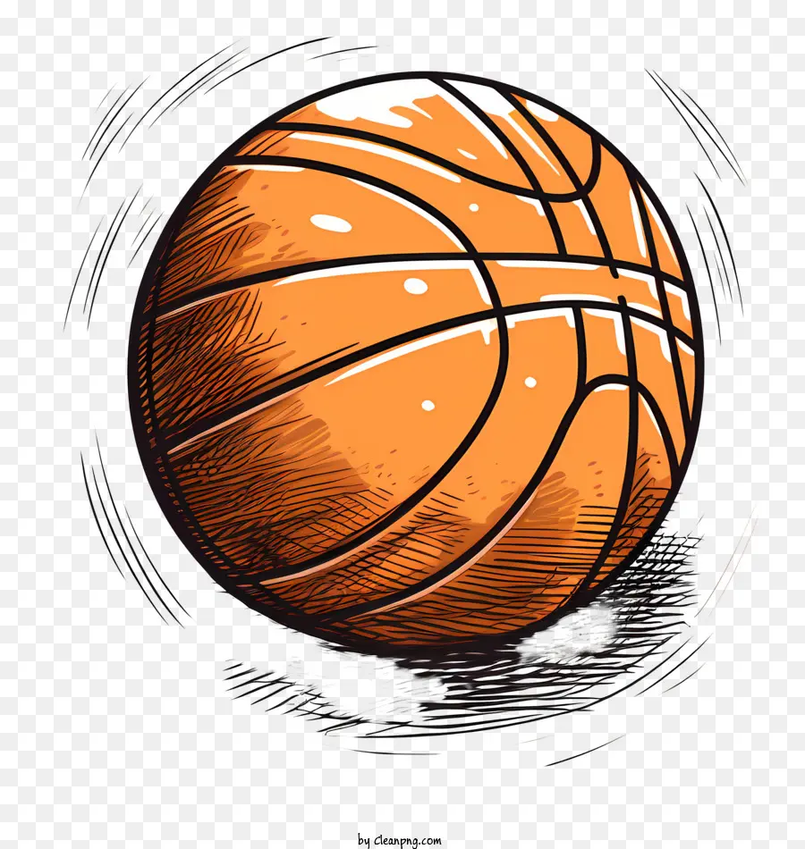 كرة السلة في الحركة，كرة السلة البرتقالية PNG