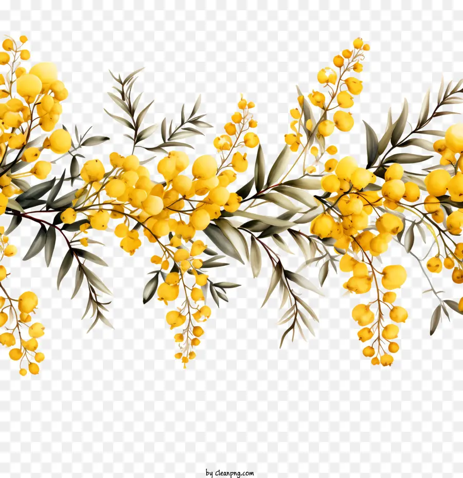 اللغد الذهبي，الزهور PNG