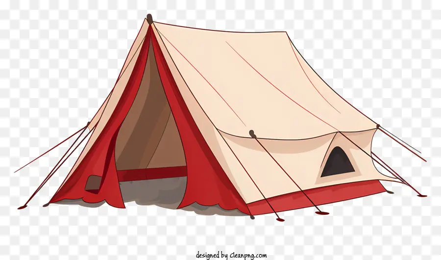 خيمة，خيمة حمراء وبيضاء PNG