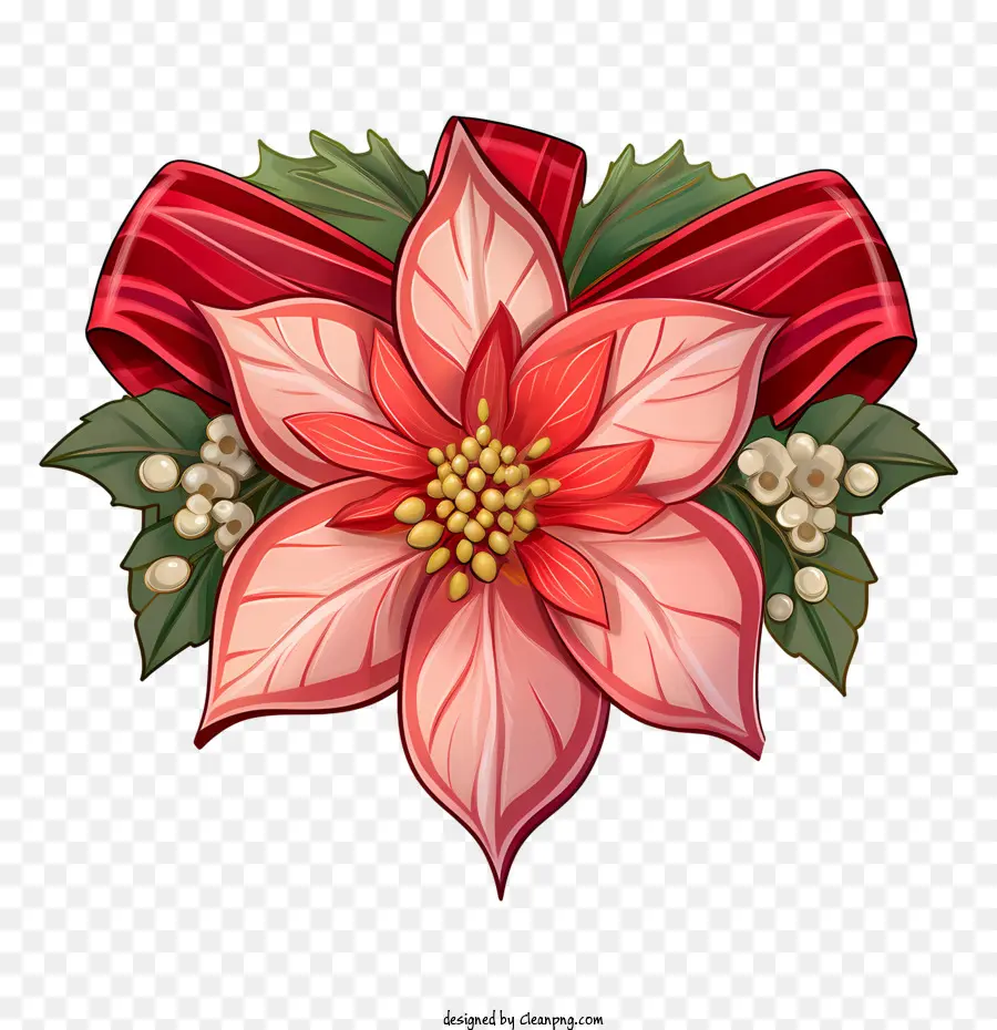 زهرة البونسيت，البونسيتة عيد الميلاد PNG