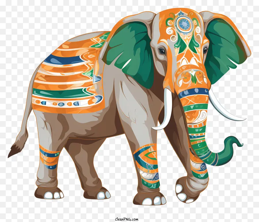 الفيل，تصميمات معقدة PNG