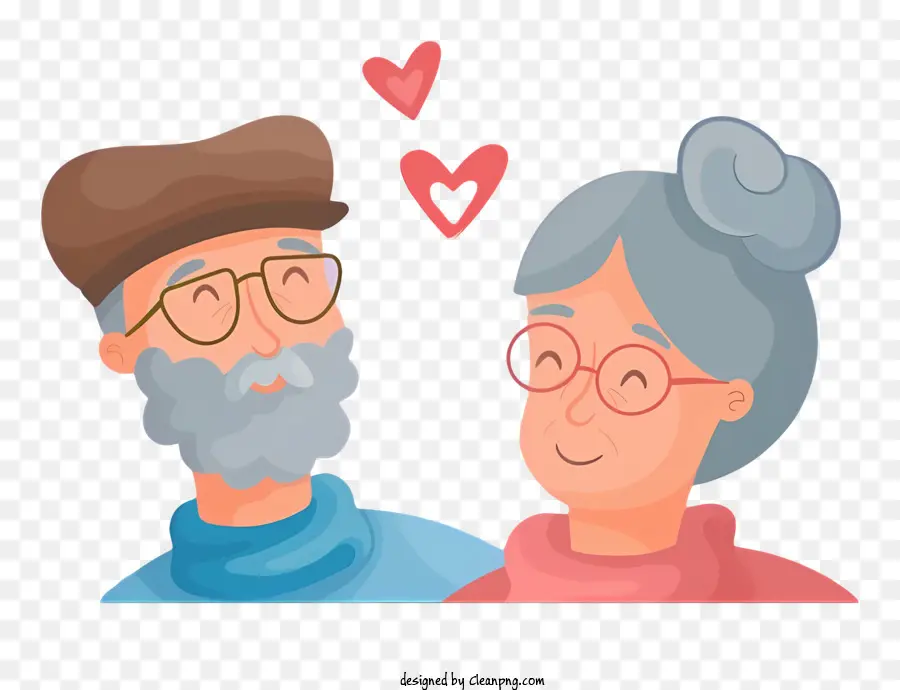كلمات رئيسية زوجين كبار السن，المودة PNG