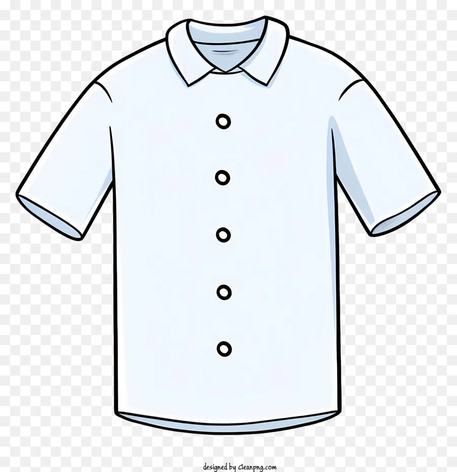 قميص أبيض，قصيرة الأكمام قميص PNG