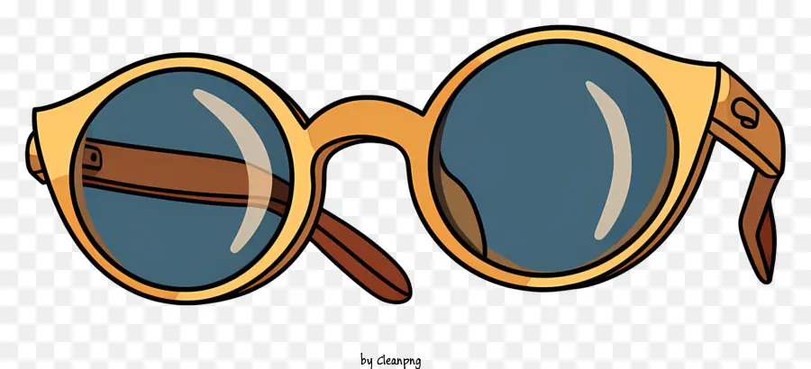 نظارات معدنية，نظارات إطار خشبية PNG