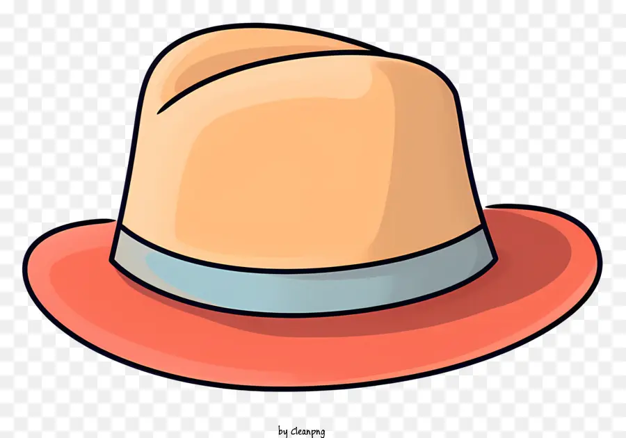 قبعة فيدورا براون，تقليم أزرق فاتح PNG