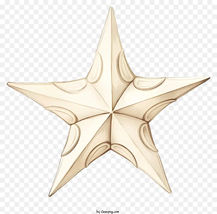 النجم الأبيض，نجمة مصنوعة من الخشب PNG