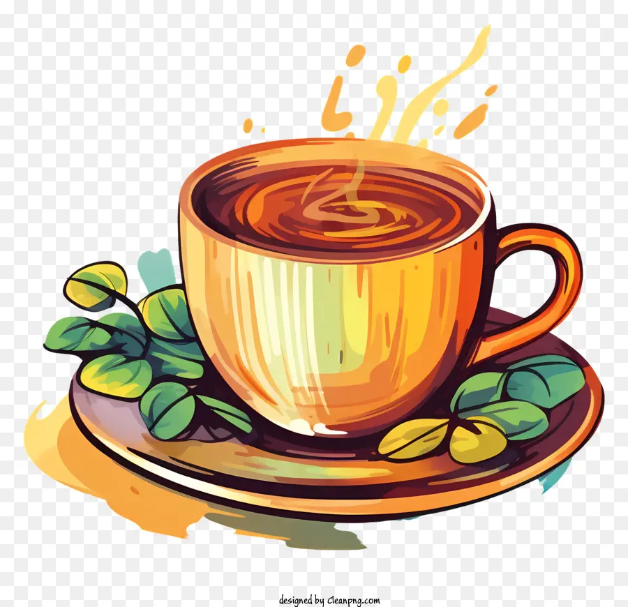 فنجان القهوة，البخار PNG