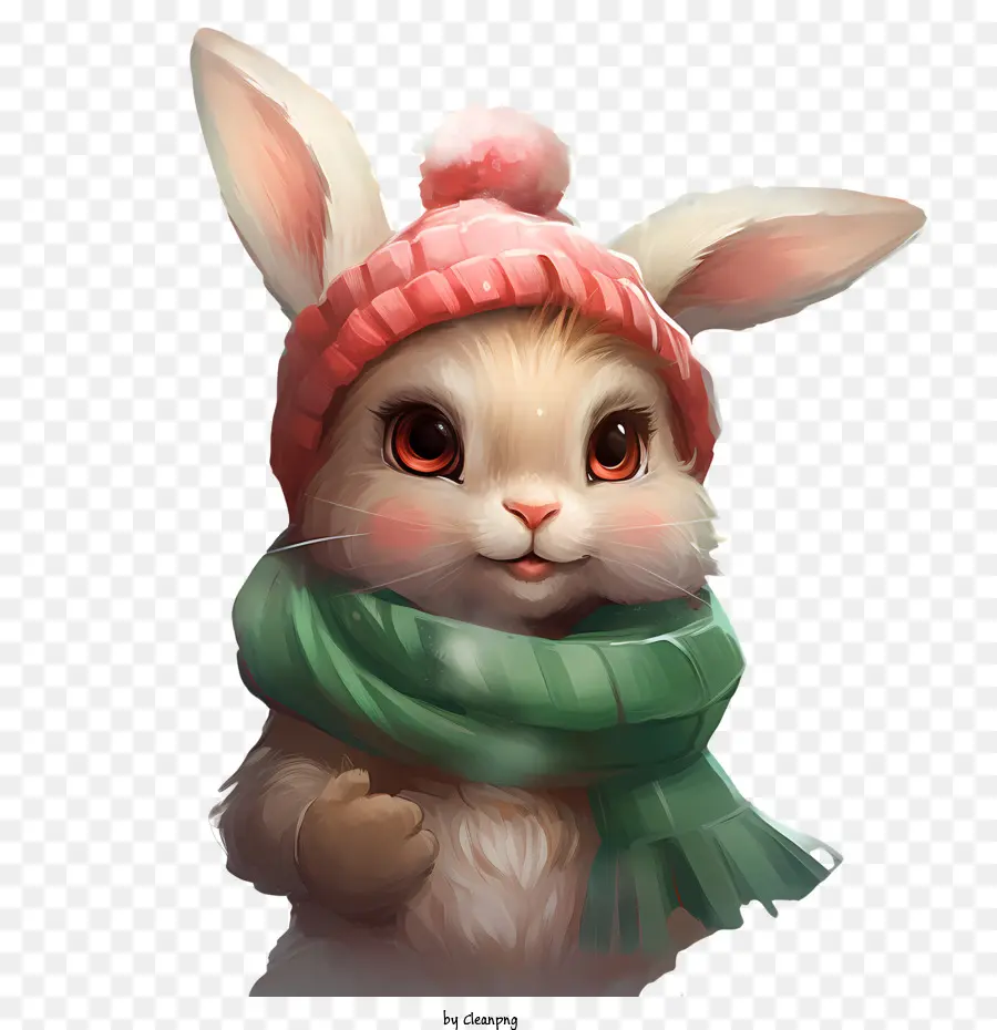 الأرنب الشتوي，لطيف PNG