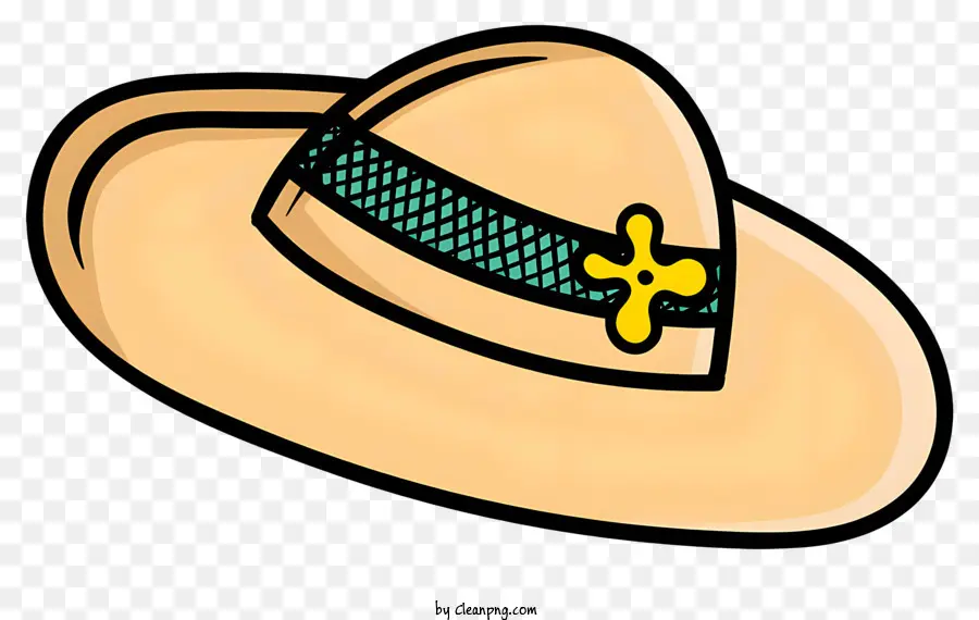 قبعة القش，رمز الصليب PNG