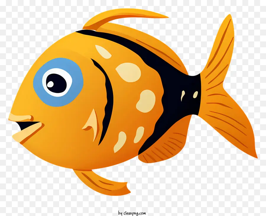 سمكة برتقالية صغيرة，العيون السوداء PNG