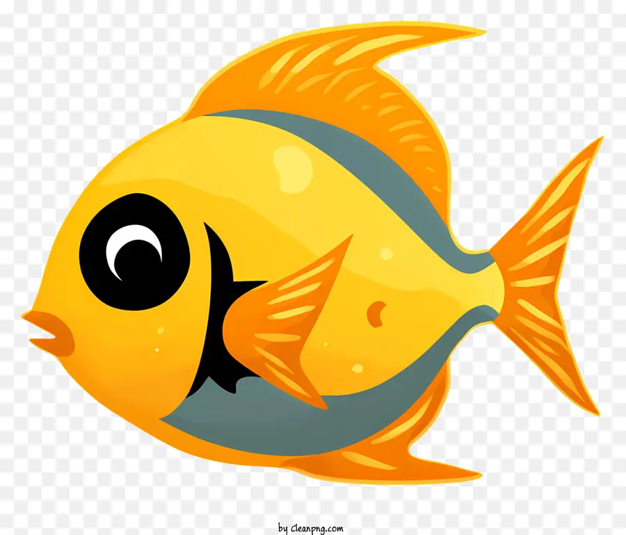 الأسماك الصفراء，عيون كبيرة PNG