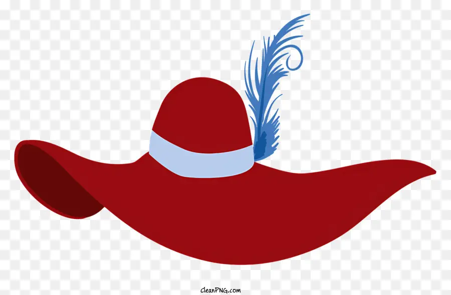 القبعة الحمراء，الأزرق ريشة PNG