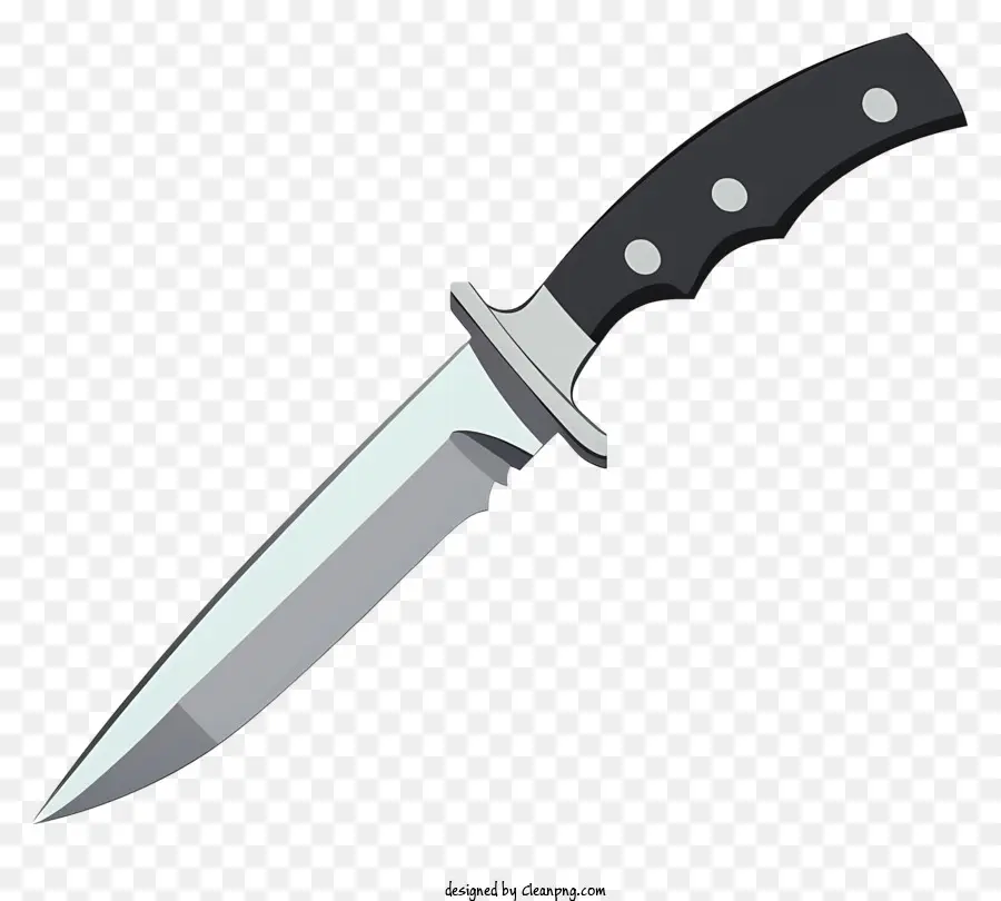 سكين أسود，حافة مسننة PNG