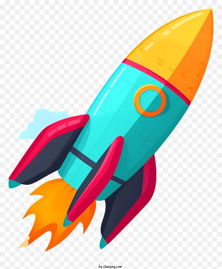 الكرتون الصواريخ，سفينة الفضاء الملونة PNG