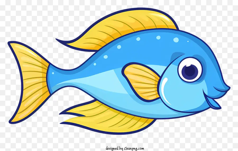 السمك الأزرق，الزعانف الصفراء PNG