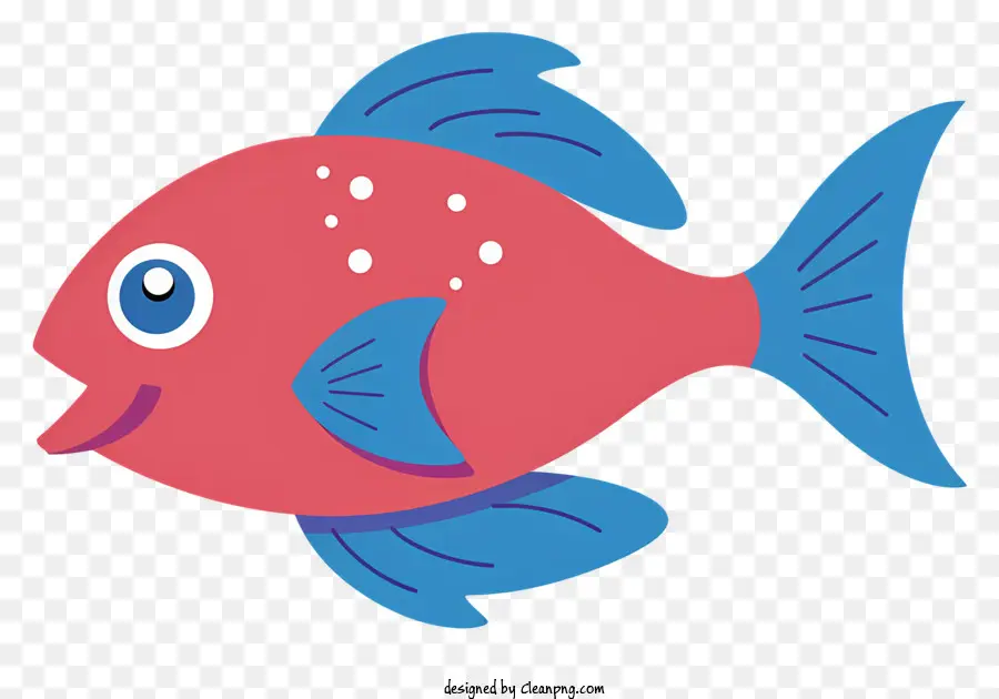 السمك الأحمر，العيون الزرقاء PNG