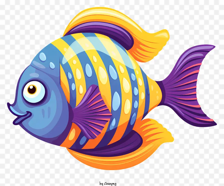الكرتون الأسماك，السمك البرتقالي والأزرق PNG