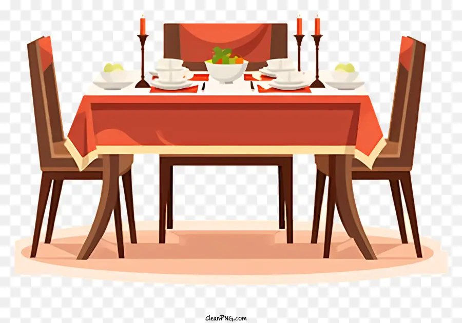 طاولة الطعام，الكراسي PNG