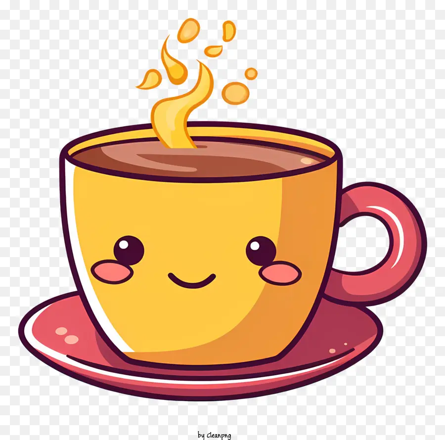 الكرتون فنجان القهوة，طابع القهوة لطيف PNG
