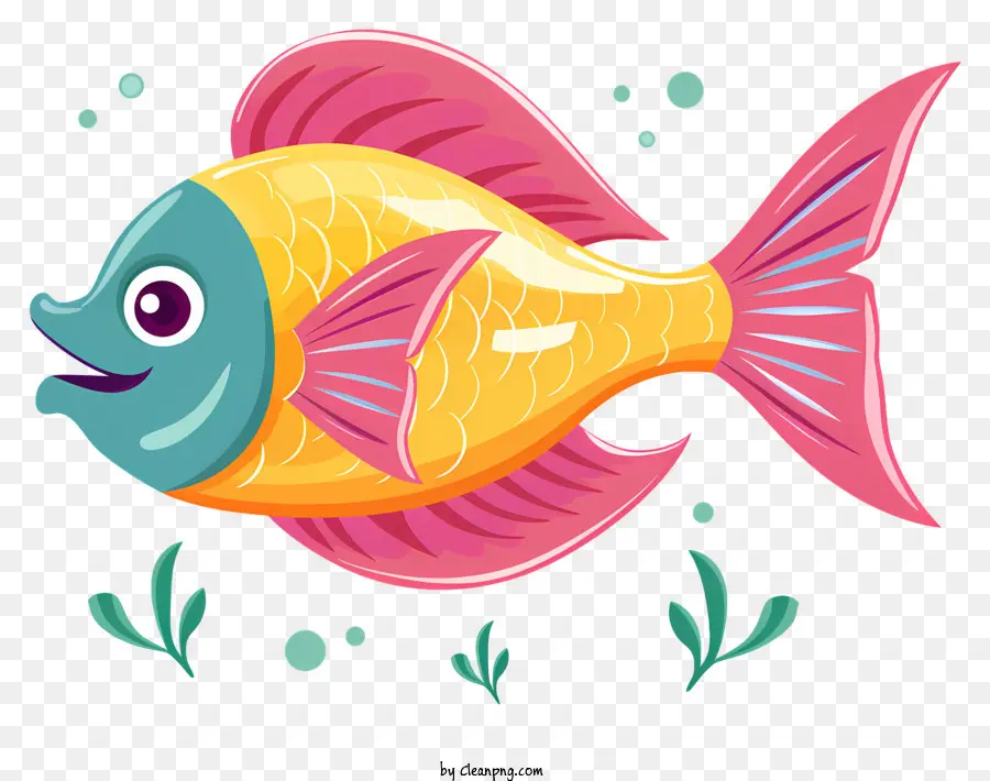 الكرتون الأسماك，الأسماك السباحة PNG