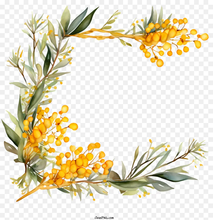 اللغد الذهبي，الزهور البرية PNG