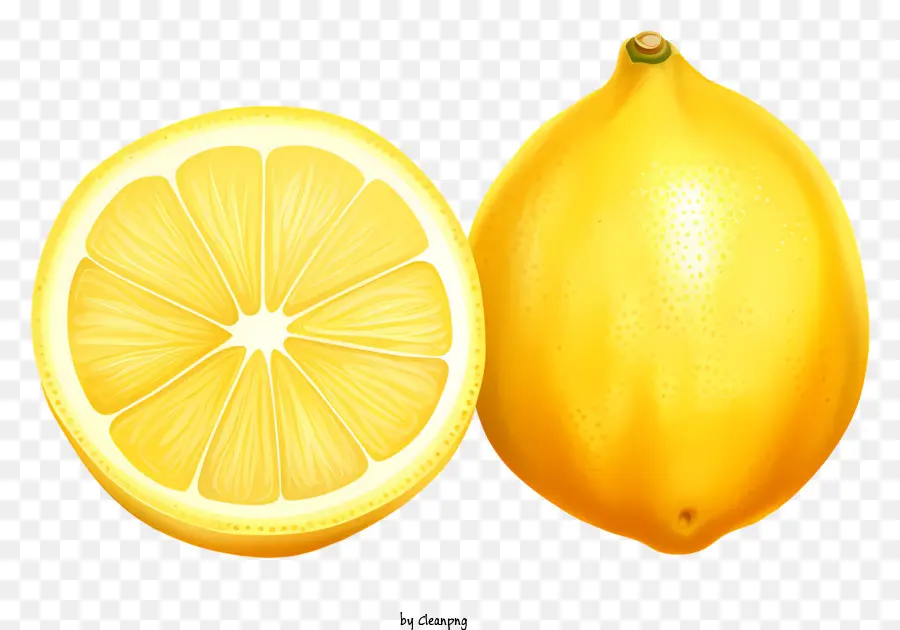 شرائح الليمون，الليمون الأصفر PNG