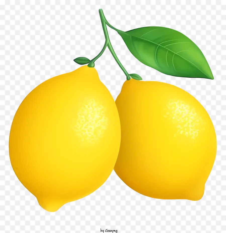 الليمون，خلفية سوداء PNG