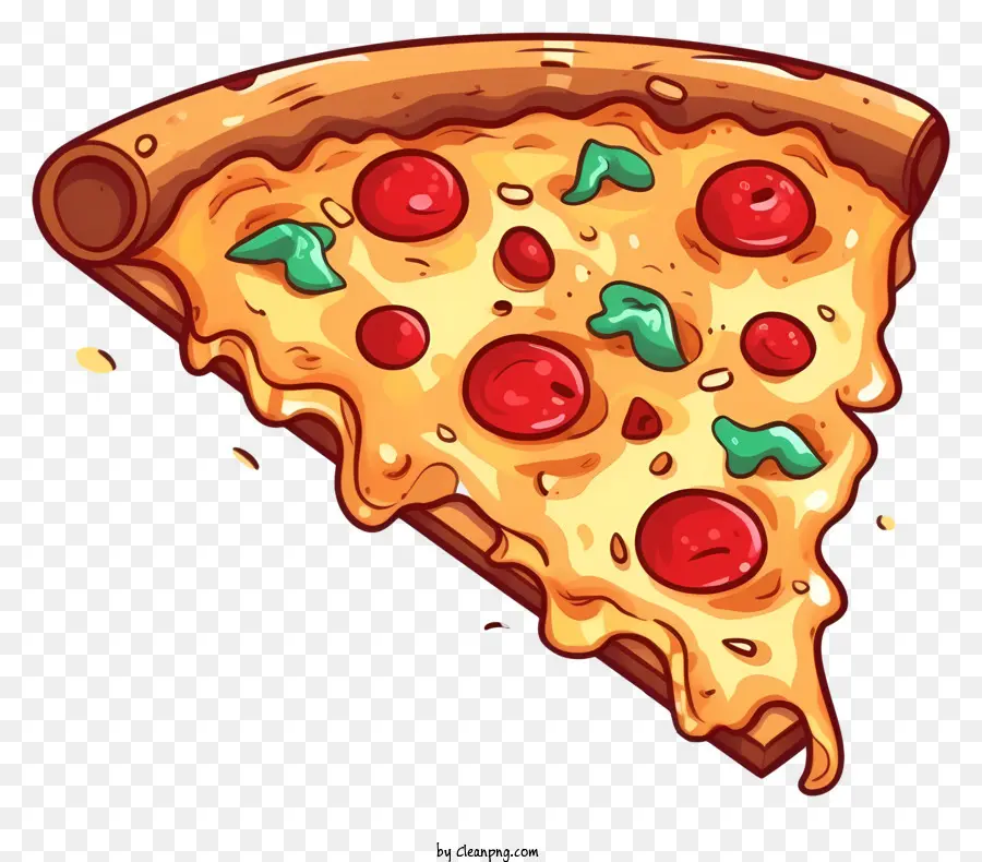 شريحة بيتزا الكرتون，شريحة البيتزا المستديرة PNG