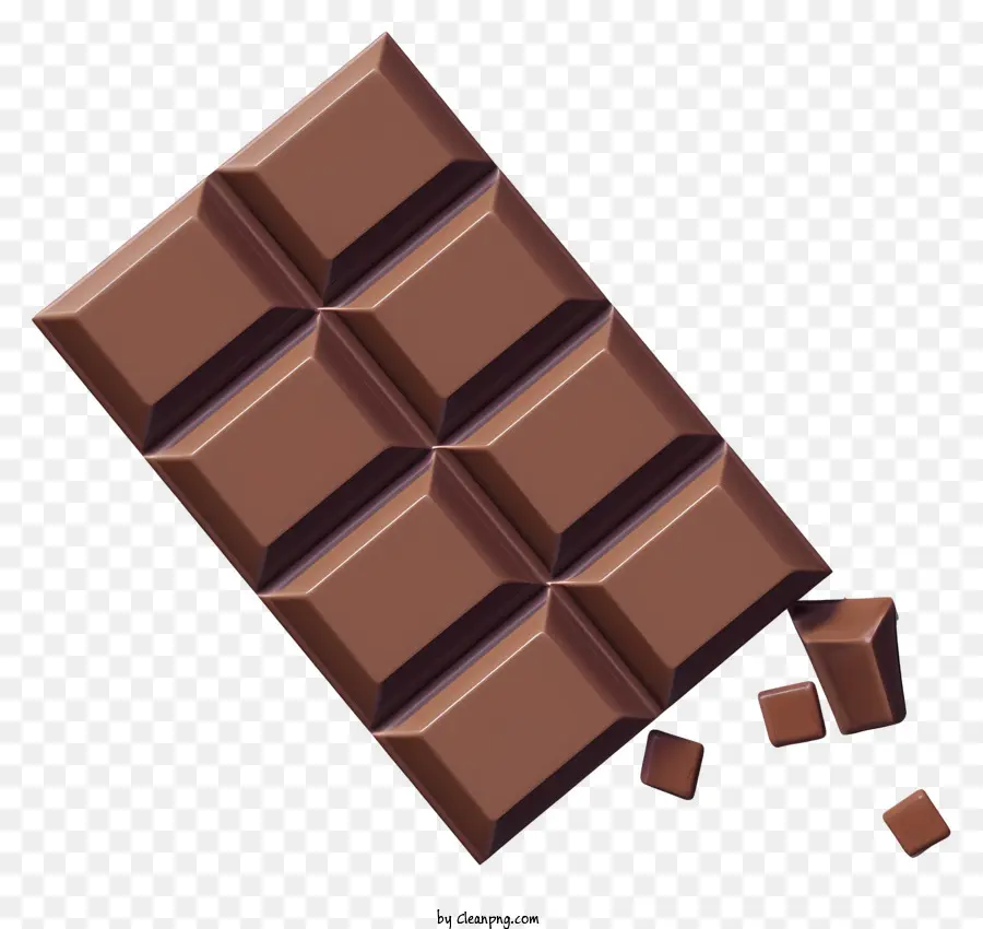 شريط الشوكولاتة المكسور，الشوكولاتة البنية الداكنة PNG