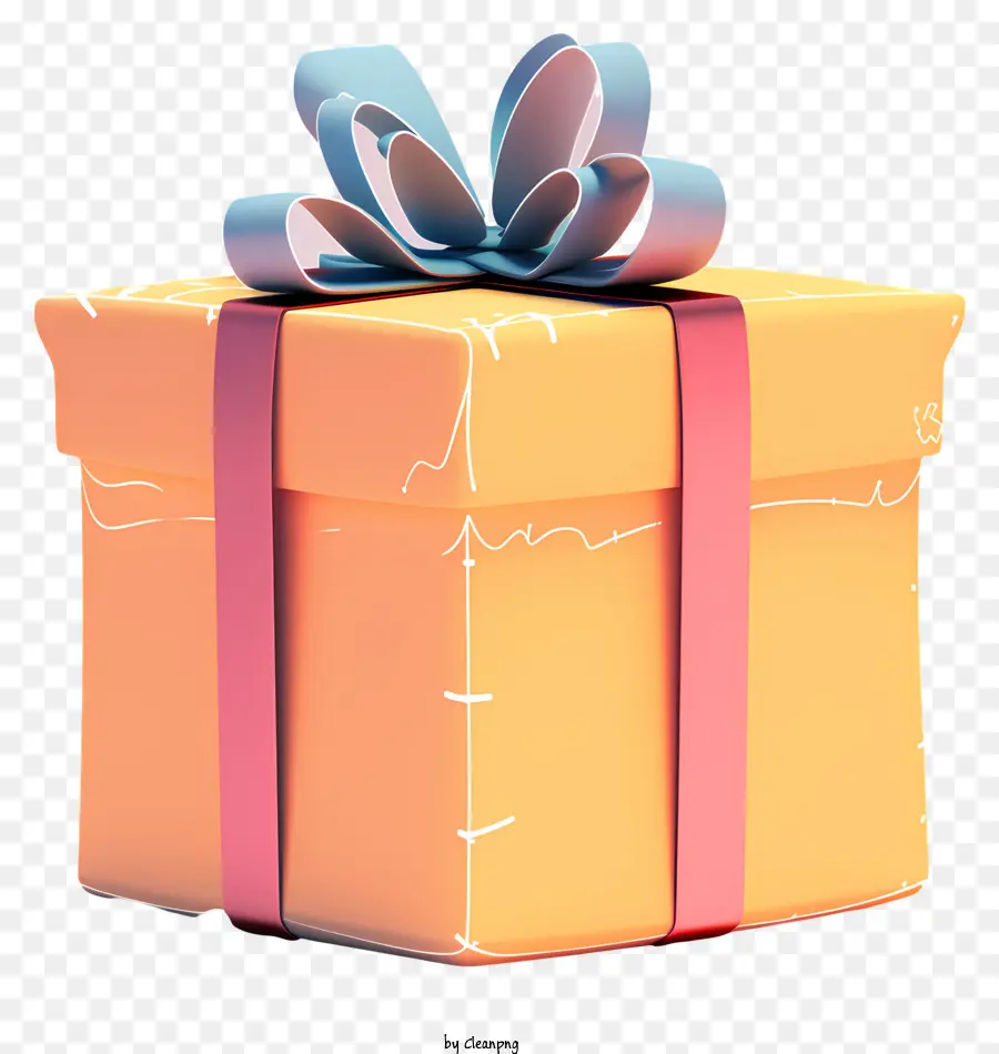 هدية مربع，القوس الوردي PNG