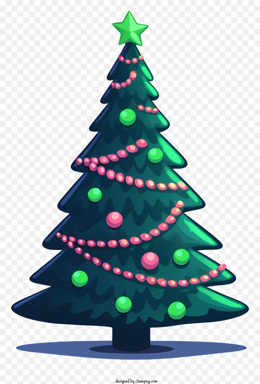 شجرة عيد الميلاد，الحلي الخضراء PNG